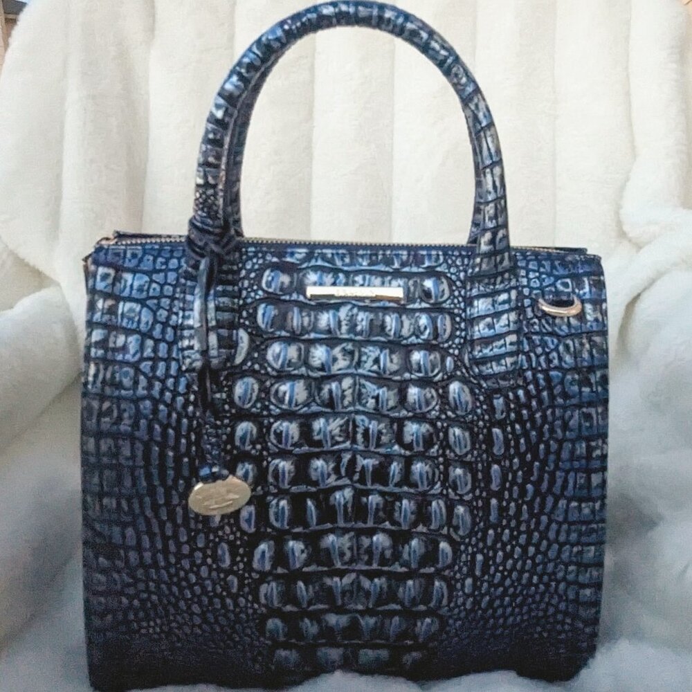 NWT Brahmin Small Caroline Satchel Bag - Kyanite Blue